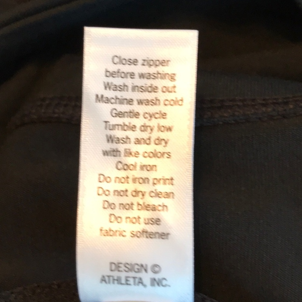 Athleta High Rise Chaturanga 7/8 Ankle Zip Leggings XS Petite - Picture 12 of 13